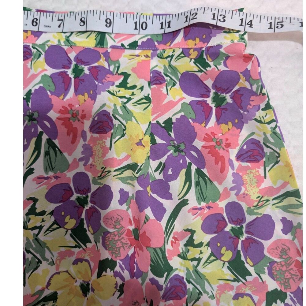Women's Flowy Midi Floral Printed Skirt -Allegra K- Size S - Picture 7 of 9
